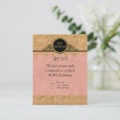 RSVPイングリッシュマナーハウススタイルアールデコ新しい 出欠カード (スタンド正面)