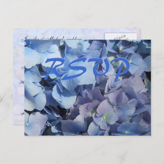 RSVPウェディングレセプション インビテーションポストカード (正面/裏面)