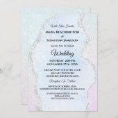 *~* RSVPウェブサイトグリッターグラデーションパステルAR13結婚s 招待状 (正面/裏面)