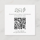 RSVPウェブサイトパープルアゲート金ゴールドグリッター結婚ズ スクエア名刺 (正面)