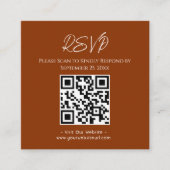 RSVPウェブサイトブルーアゲート金ゴールドグリッター結婚ズスクアール スクエア名刺 (正面)