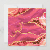 *~* RSVPウェブサイトAGATEピンク金ゴールドAR13 結婚s 招待状 (裏面)