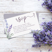 RSVPウェブサイ結婚トのラエレガントベンダーフローラ エンクロージャーカード