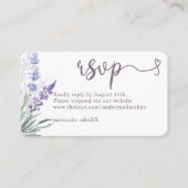 RSVPウェブサイ結婚トのラエレガントベンダーフローラ エンクロージャーカード (正面)