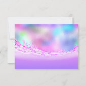 RSVPウェーブトロピカル海アクアピンクパステル 出欠カード (裏面)