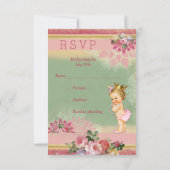 RSVPエッフェルタワープリンセスベビーシャワー 出欠カード (裏面)