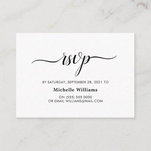 RSVPエレガントエンクシンプルロージャ エンクロージャーカード (正面)