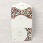 RSVPエレガントカー結婚ド付きアールヌーボー オールインワン招待状 (外側)