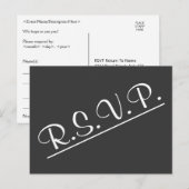 RSVPエレガントポストカード ポストカード (正面/裏面)