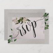 RSVPエレガント招待状はがき インビテーションポストカード (正面/裏面)