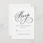 RSVPエレガント |応答カード 出欠カード (正面/裏面)