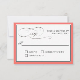 RSVPエレガント Coralが活躍するスクリプ縁どト 出欠カード