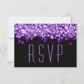 RSVPエレガントSweet sixteenきらめくライト紫 出欠カード (裏面)