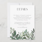 RSVPエンクロージャカードの緑のリース 招待状 (正面)