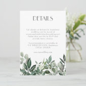 RSVPエンクロージャカードの緑のリース 招待状 (スタンド正面)