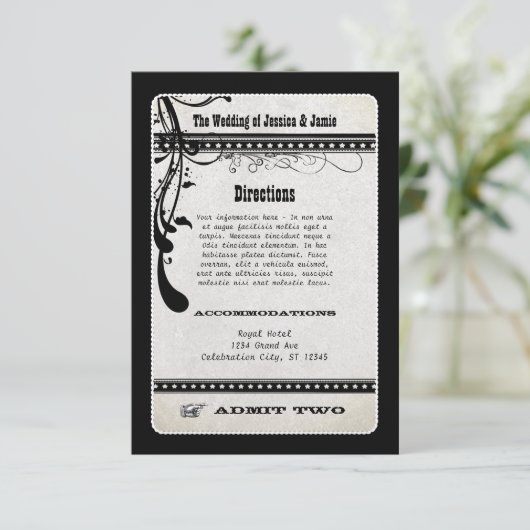 RSVPエンクロージャカード2枚のヴィンテージショービルを許可 エンクロージャーカード (スタンド正面)