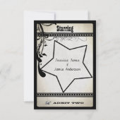 RSVPエンクロージャカード2枚のヴィンテージショービルを許可 招待状 (裏面)