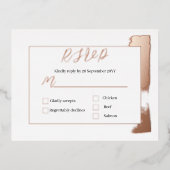 RSVPエンクロージャカード(メニューオプション付き) 箔招待状ポストカード (正面)