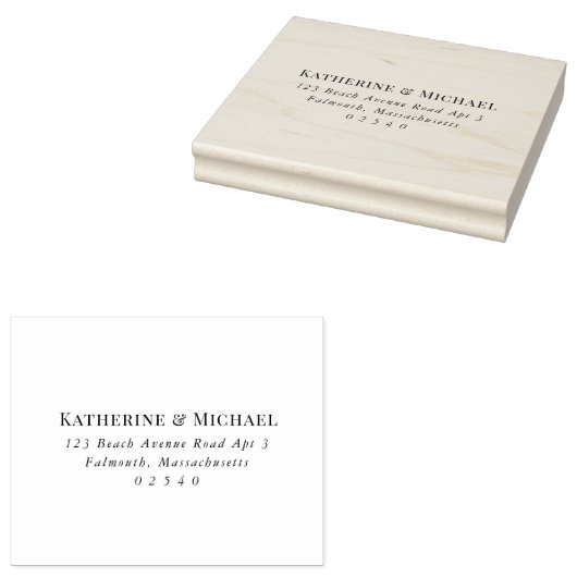 RSVPエンベロープ用の大エレガント差出人住所 ラバースタンプ (押印)