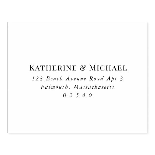 RSVPエンベロープ用の大エレガント差出人住所 ラバースタンプ (インプリント)