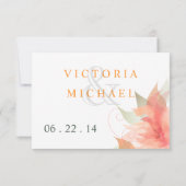 RSVPオレンジアイスフローラ2 -シンプル 出欠カード (裏面)