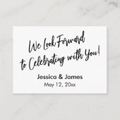 RSVPオンラインカジュアルモダン白黒タイポグラフィ エンクロージャーカード (裏面)