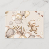 RSVPオンラインテディベアベビーベアベビー エンクロージャーカード (裏面)