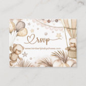 RSVPオンラインテディベアベビーベアベビー エンクロージャーカード (正面)