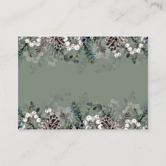 RSVPオンライン冬の赤ちゃんシャワーエンクロージャカード エンクロージャーカード (裏面)