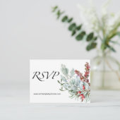 RSVPオンライン冬季赤ちゃんシャワー エンクロージャーカード (スタンド正面)