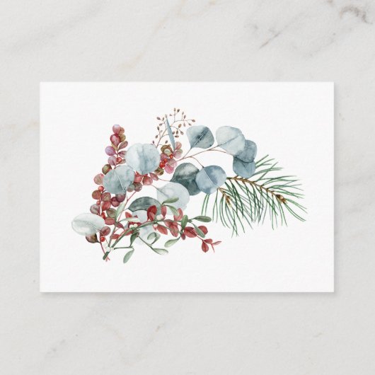 RSVPオンライン冬季赤ちゃんシャワー エンクロージャーカード (裏面)