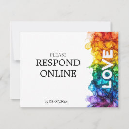 🌈 RSVPオンラインLGBTQ 絵を描 With Love 結婚's 出欠カード