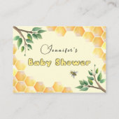 RSVPオンラインLittle Bee Baby Shower Website Enclos エンクロージャーカード (裏面)