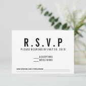 RSVPカセット曲の要求招待状 出欠カード (スタンド正面)