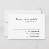 RSVPカラーカッコいいアクアブルーパープルホワイト 出欠カード (裏面)