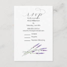 RSVPカーカジュアルドラベンダーウォーター色 エンクロージャーカード