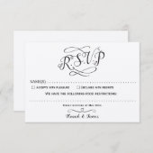 RSVPカークラシカルド – KRAFT紙 出欠カード (正面/裏面)