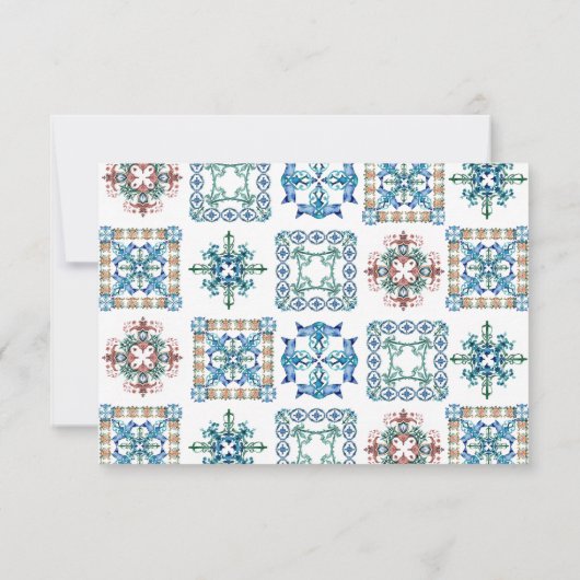 RSVPカードと食事の選択レモンアマルフィータイル 出欠カード (裏面)