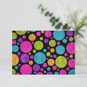 RSVPカードのカラフルキラキラしたドットが任意の色で点灯 出欠カード (スタンド正面)