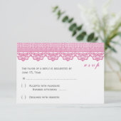 RSVPカードのレース 出欠カード (スタンド正面)