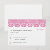 RSVPカードのレース 出欠カード (正面/裏面)