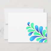 RSVPカードはっきりしたプルーム緑（任意の色） 出欠カード (裏面)