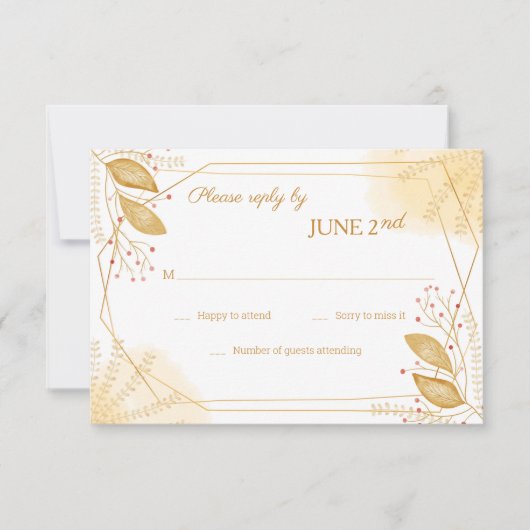 RSVPカードを引き渡す 招待状 (正面)