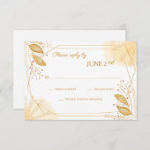 RSVPカードを引き渡す 招待状 (正面/裏面)