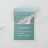 RSVPカードを書くビーチの行先の結婚式の砂 招待状 (内部)