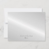 RSVPカードを結婚しているアールデコのオランダカイウユリ 出欠カード (裏面)