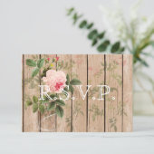 RSVPカードを結婚しているオルレアンのベージュ色のバラ 出欠カード (スタンド正面)