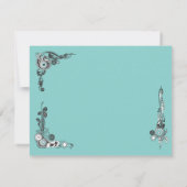 RSVPカードを結婚しているビクトリアンなSteampunk 出欠カード (裏面)