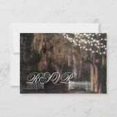 RSVPカードを結婚しているライト素朴なカシの一連 出欠カード (裏面)