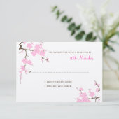 RSVPカードを結婚している甘い桜 出欠カード (スタンド正面)